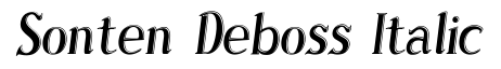 Sonten Deboss-Italic