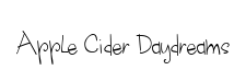 Apple Cider Daydreams