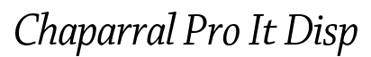 Chaparral Pro Italic Display
