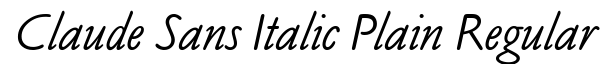 Claude Sans Italic Plain