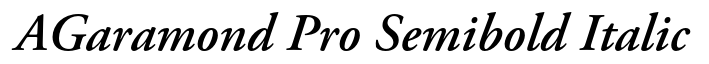 Adobe Garamond Pro Semibold Italic