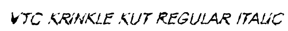 VTC Krinkle-Kut Regular Italic