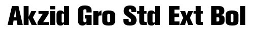 Akzidenz-Grotesk Std Extra Bold