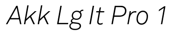 Akkurat Light Pro Italic