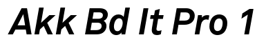 Akkurat Pro Bold Italic
