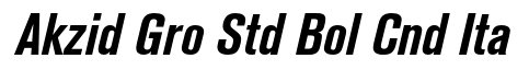 Akzidenz-Grotesk Std Bold Cnd It