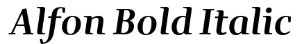 Alfon Bold Italic