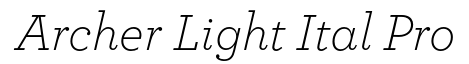 Archer Light Italic