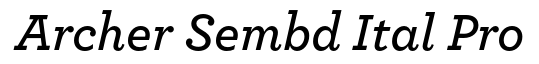 Archer Semibold Italic