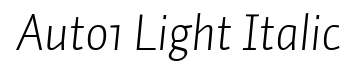 Auto 1 Light Italic