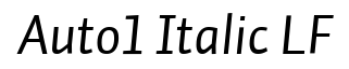 Auto 1 Italic LF