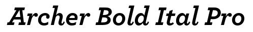 Archer Bold Italic