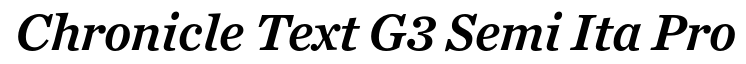 Chronicle Text G3 Semibold Italic