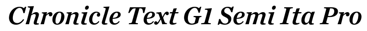 Chronicle Text G1 Semibold Italic