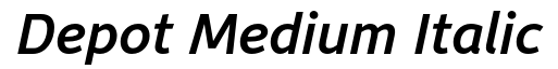 Depot-Medium Italic