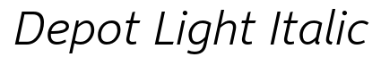 Depot-Light Italic