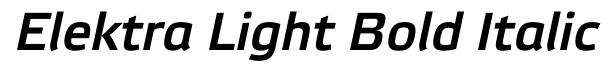 Elektra Light Pro Bold Italic