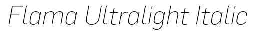 Flama-Ultralight Italic