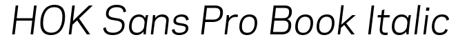 HOKSans Pro-Book Italic