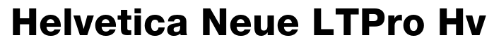Helvetica Neue LT Pro 85 Heavy