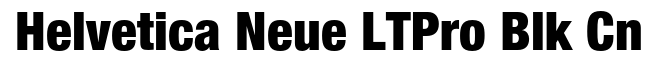 Helvetica Neue LT Pro 97 Black Condensed