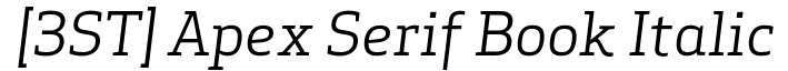 Apex Serif Book Italic