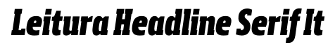 Leitura Headline Serif Italic