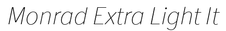Monrad Extra Light Italic
