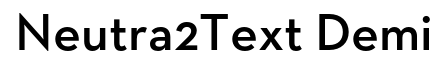 Neutraface 2 Text Demi