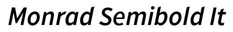 Monrad Semibold Italic