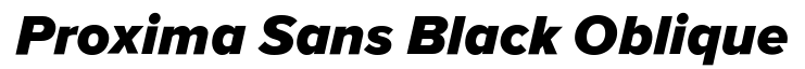 Proxima Sans Black Oblique