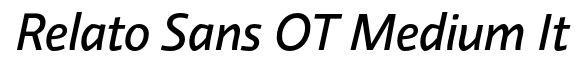Relato Sans OT Medium Italic
