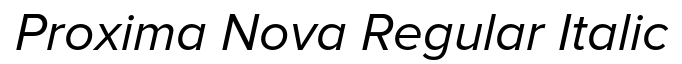 Proxima Nova Regular Italic