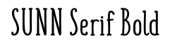 SUNN Serif Bold