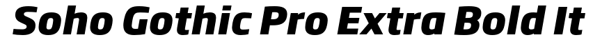 Soho Gothic Pro Extra Bold It