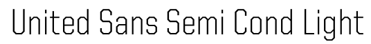 United Sans Semi Cond Light