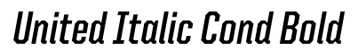 United Italic Cond Bold