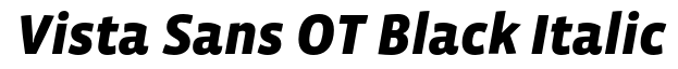 Vista Sans OT Black Italic