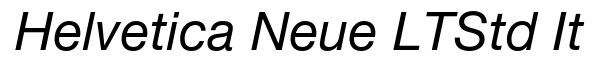 Helvetica Neue LT Std 56 Italic
