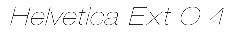 Helvetica Ext O 4