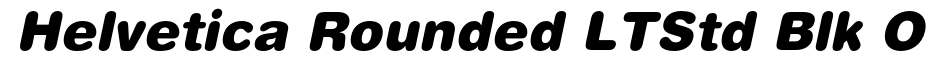 Helvetica Rounded LT Std Black Oblique