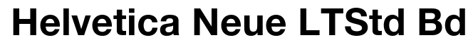 Helvetica Neue LT Std 75 Bold