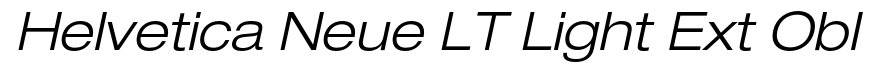 Helvetica LT 43 Light Extended Oblique