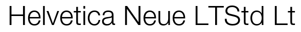 Helvetica Neue LT Std 45 Light