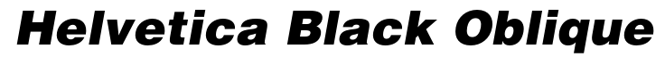 Helvetica.Black Oblique