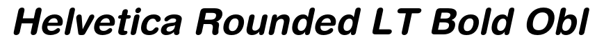 Helvetica Rounded LT Bold Oblique