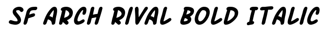 SF Arch Rival Bold Italic