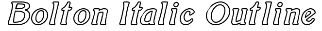 Bolton Italic Outline
