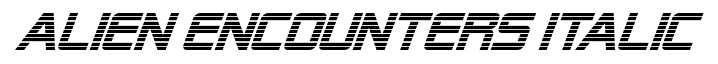 Alien Encounters Italic