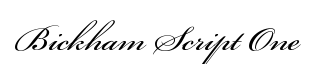 Bickham Script One